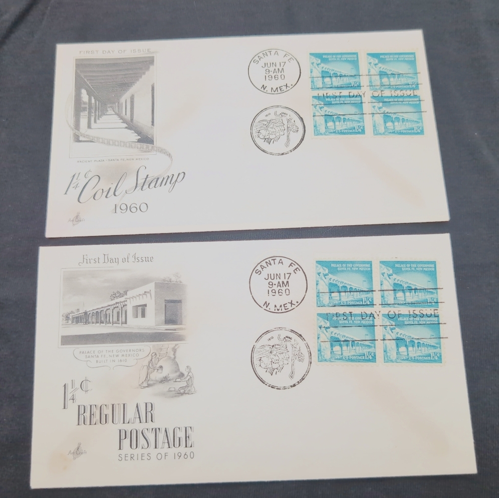 Vintage 1960 First Day of Issue Envelopes Stamps New Mexico